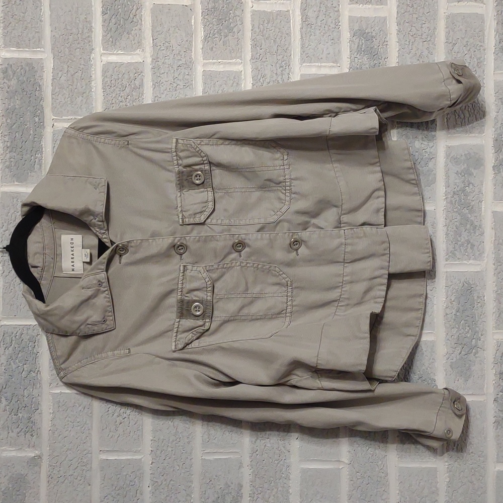 Marrakech Women's Grey Button Down Collared Light… - image 3